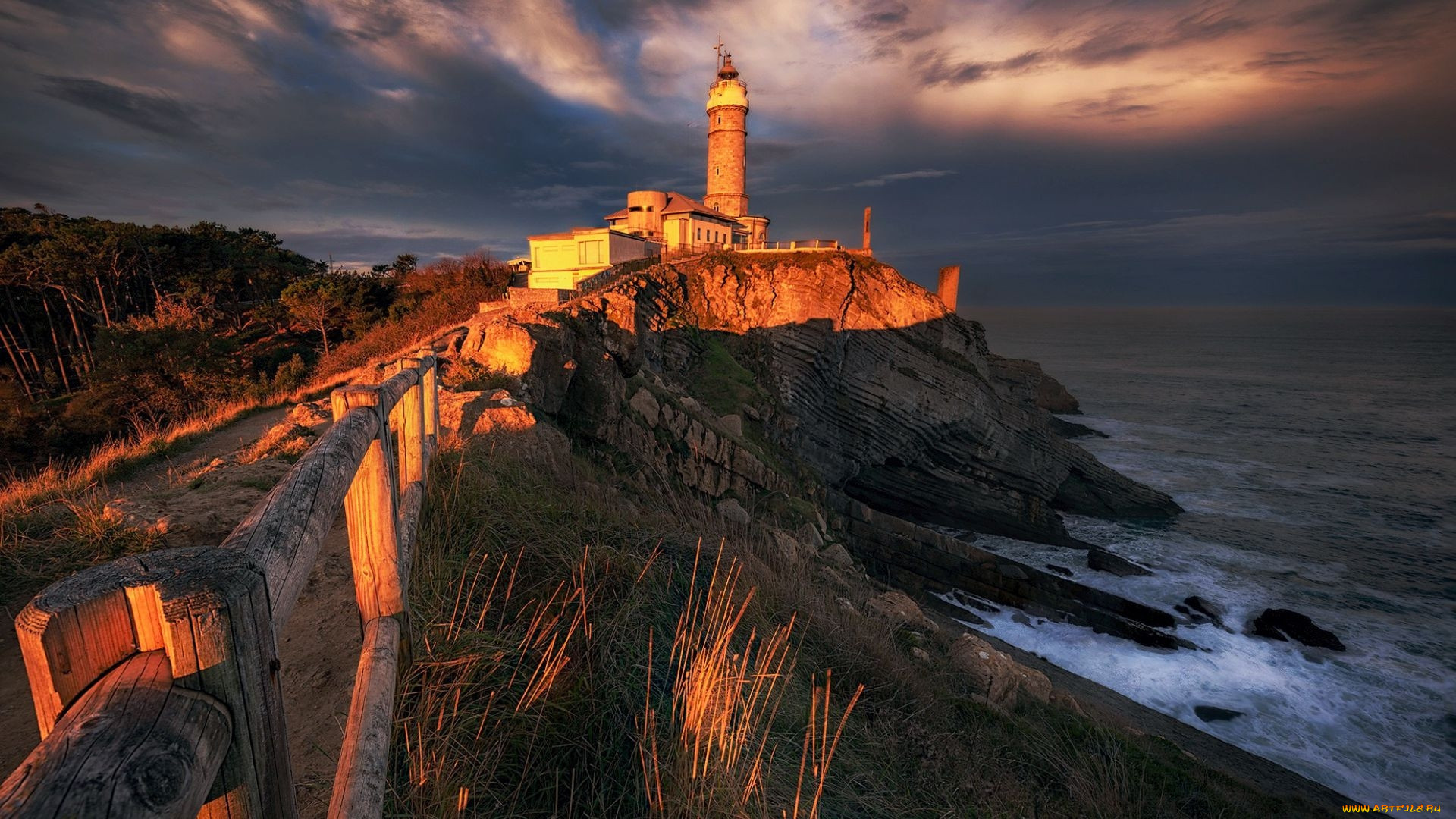 cabo mayor lighthouse, bay of biscay, spain, , , cabo, mayor, lighthouse, bay, of, biscay